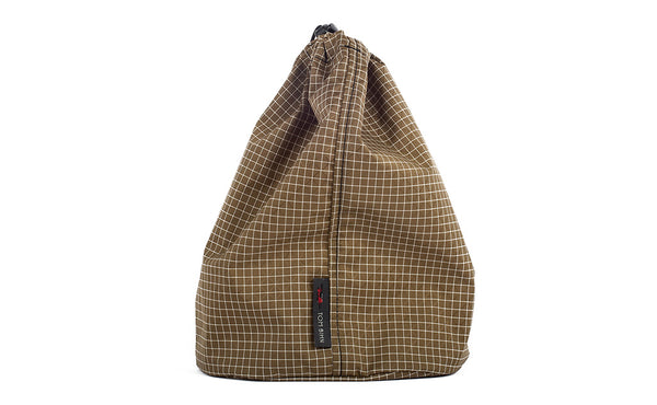 A Size 4 Coyote (brown with white grid) 200 Halcyon Travel Stuff Sack.